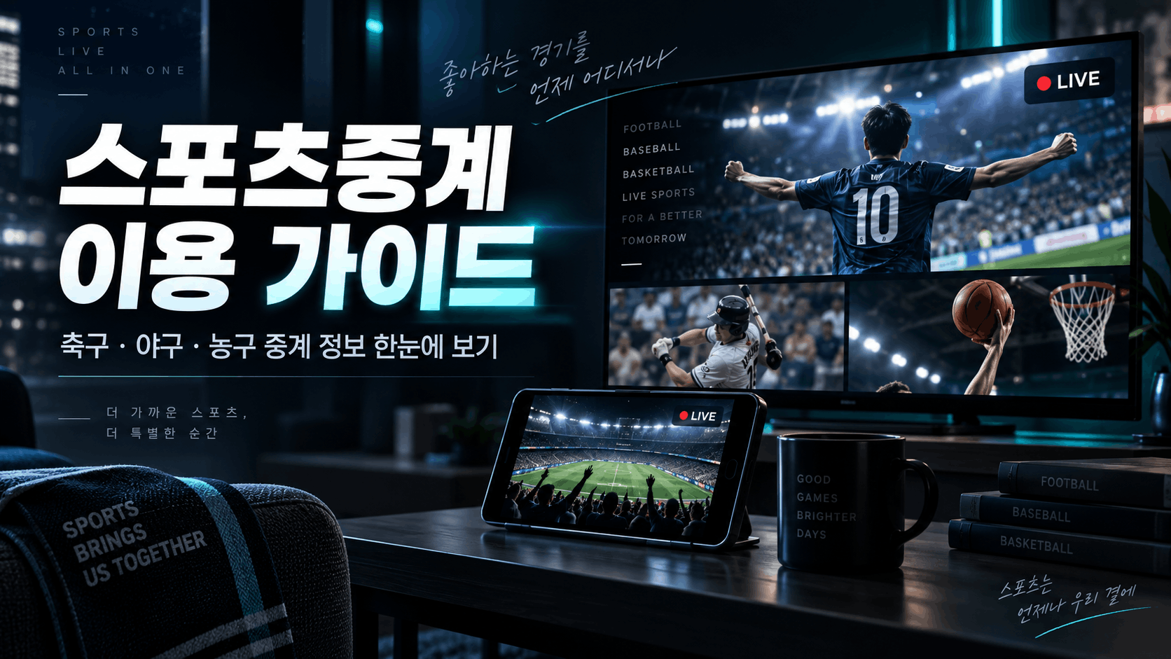 스포츠중계 이용 방법과 종목별 경기정보 안내